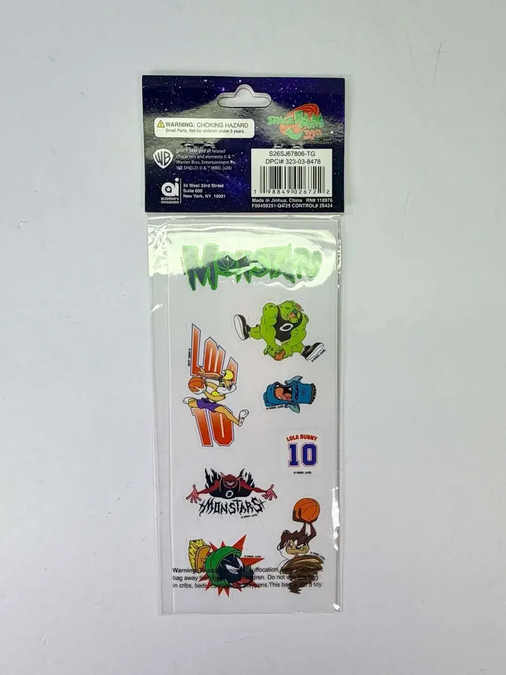 Space Jam 30th Anniversary Adhesive Decals 16-Sticker Sheet